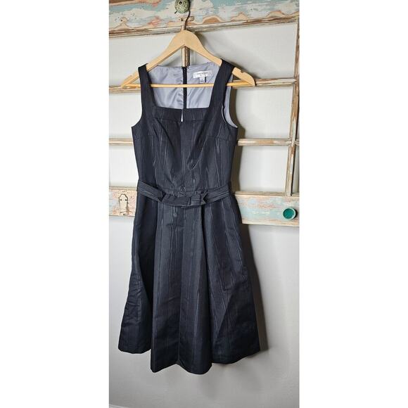 NWOT Isaac Mizrahi Black Belted Fit & Flare Party Dress size 4 - Picture 2 of 9